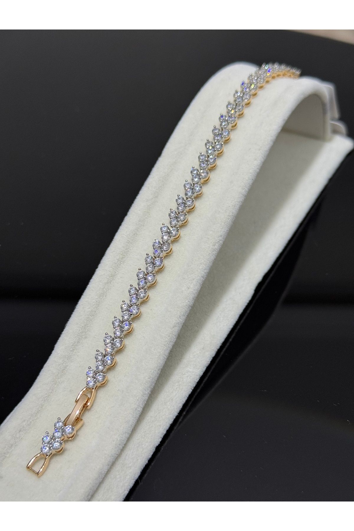 XUPING JEWELRY 316L 3 taş Çelik bileklik paslanmaz kararmaz