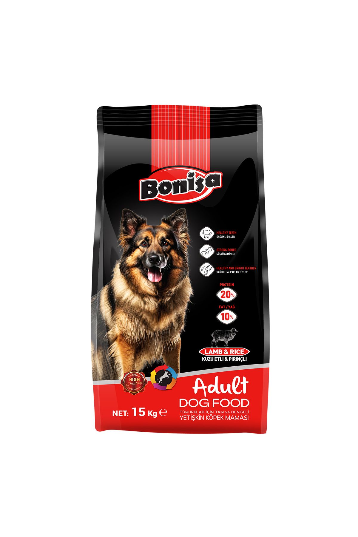 PrAtikCamp Yetişkin Köpek Maması - Bonisa - Kuzu Etli/Prinçli - 15 Kg
