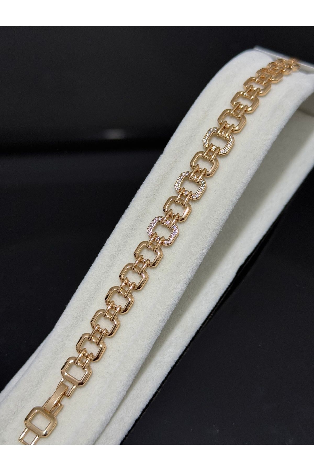 XUPING JEWELRY 316L halkalı taşlı çelik bileklik paslanmaz kararmaz