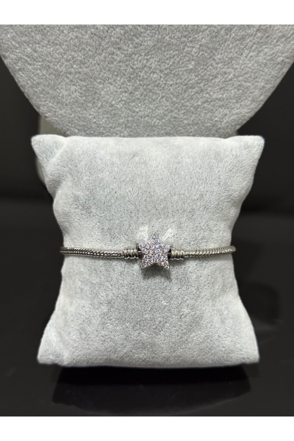 XUPING JEWELRY 316L taşlı yıldız detaylı çelik charm bileklik paslanmaz kararmaz