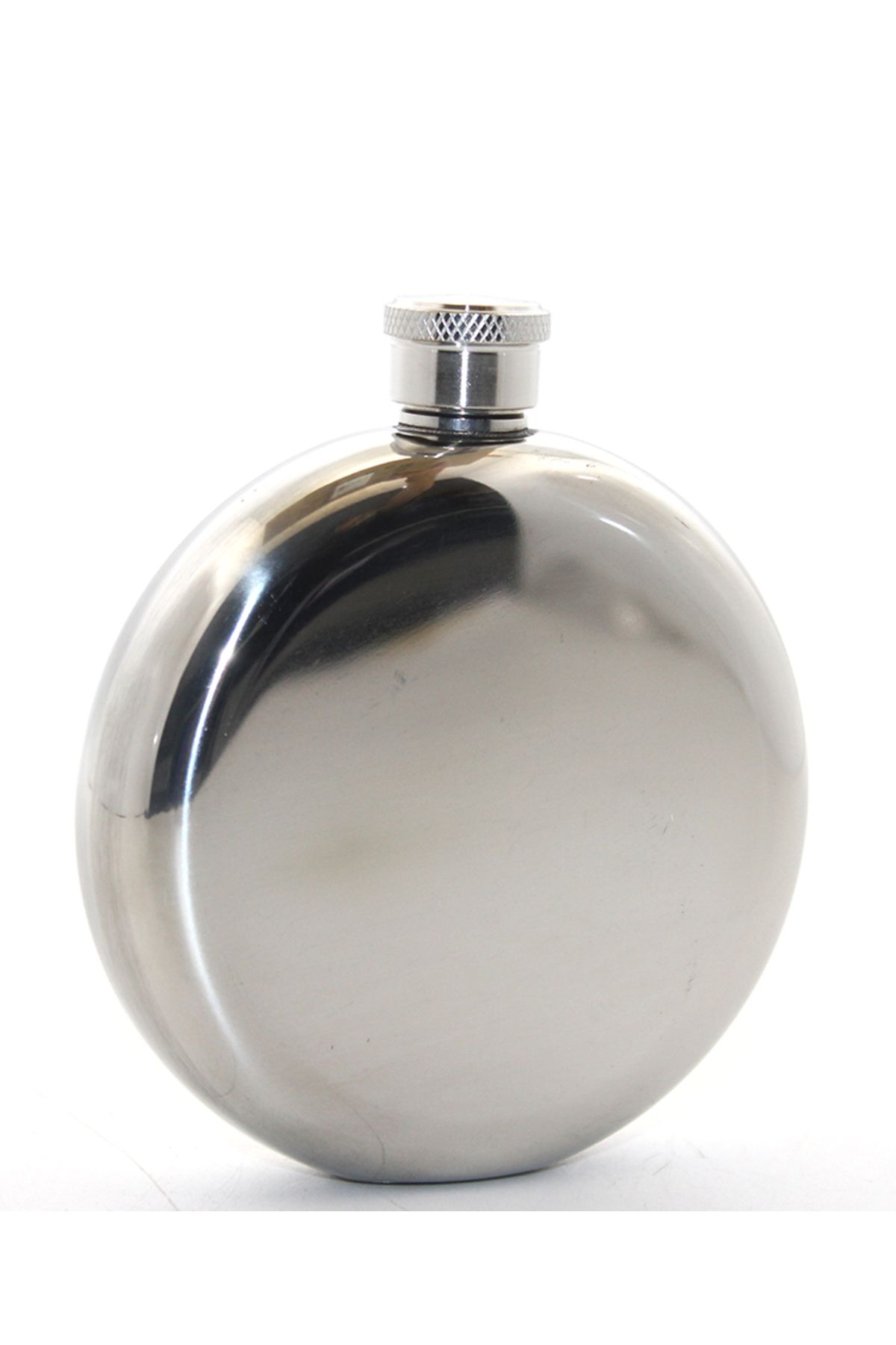 Toptan Bulurum Paslanmaz Çelik Yuvarlak 5 Oz Tekli Matara Çelik Renk