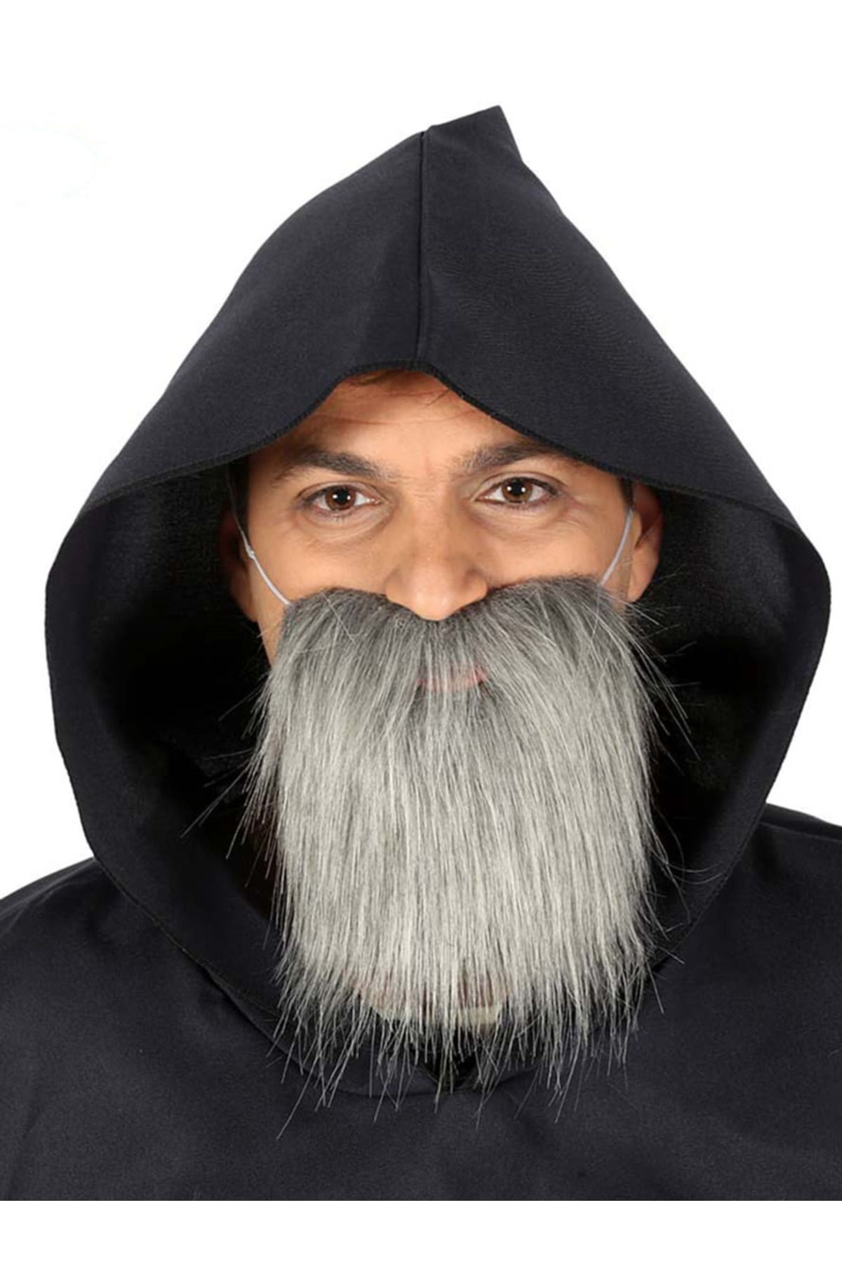 MR RZN STORE Kırçıllı Korsan Sakalı Gri Renk Takma Sakal