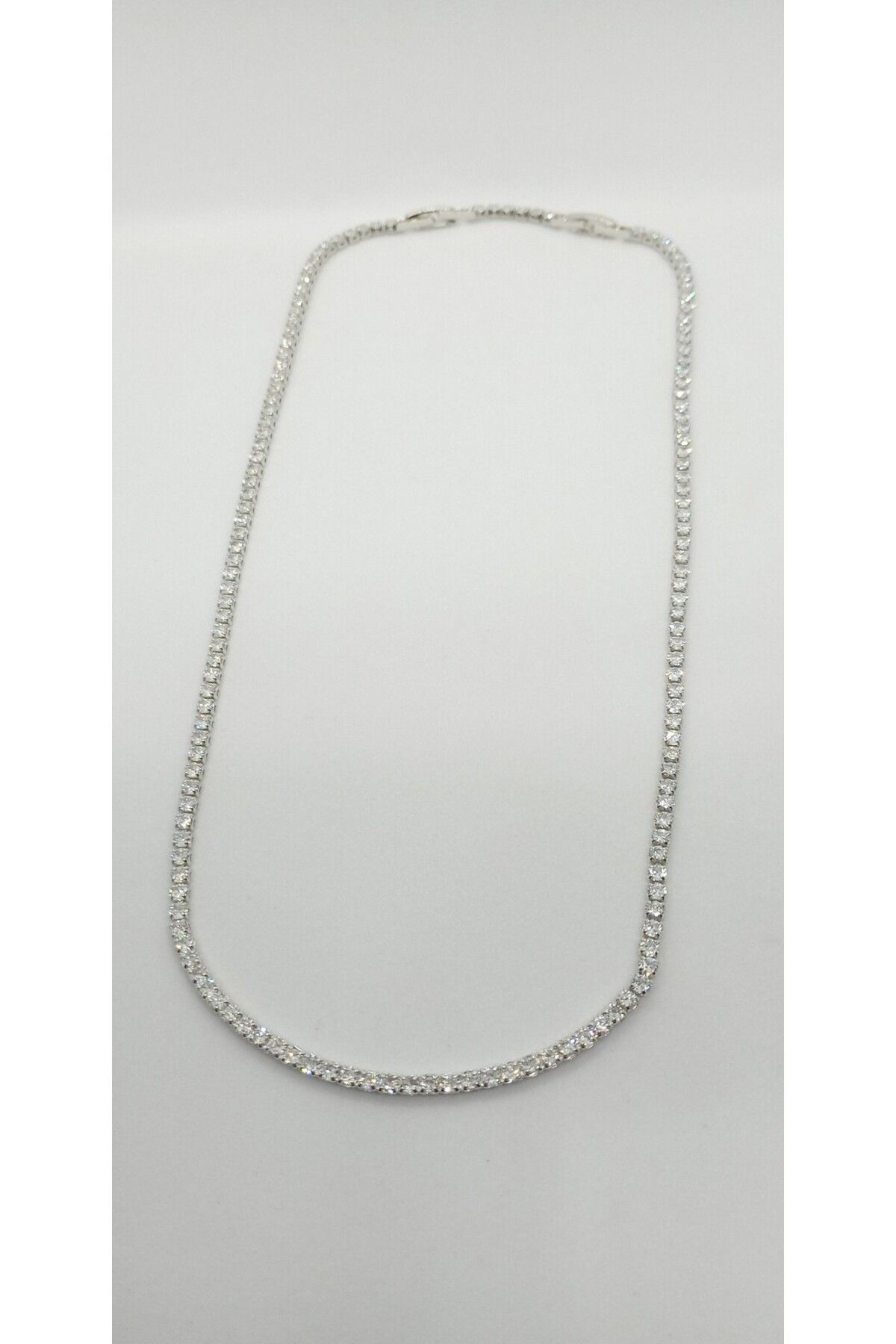 ndjewelry Silver Renk Büyük Taşlı Dönmeyen Su Yolu Kolye