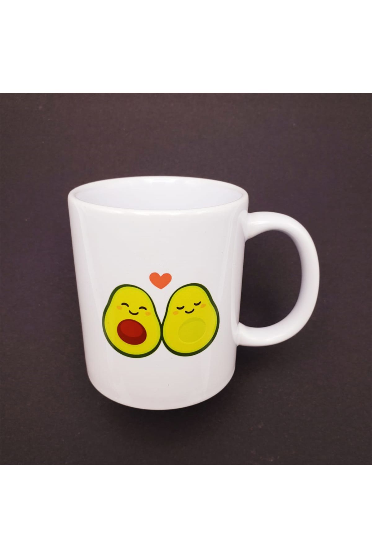 MR RZN STORE Sevimli Avokado Çift Baskılı Kupa Bardak