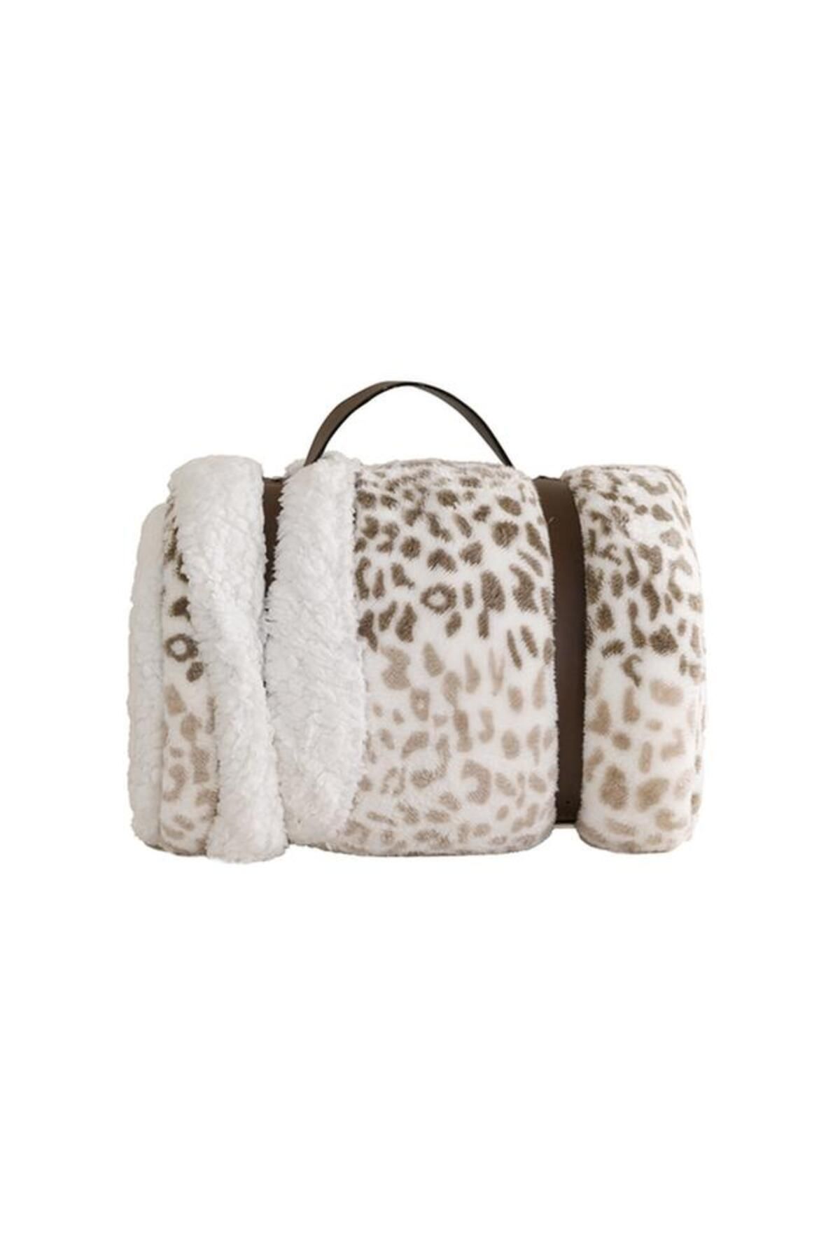 Generic-Mezoe Leopard Print Soft and Luxurious Mink Sherpa Blanket Multicolor King MINK-SHERPA03 1