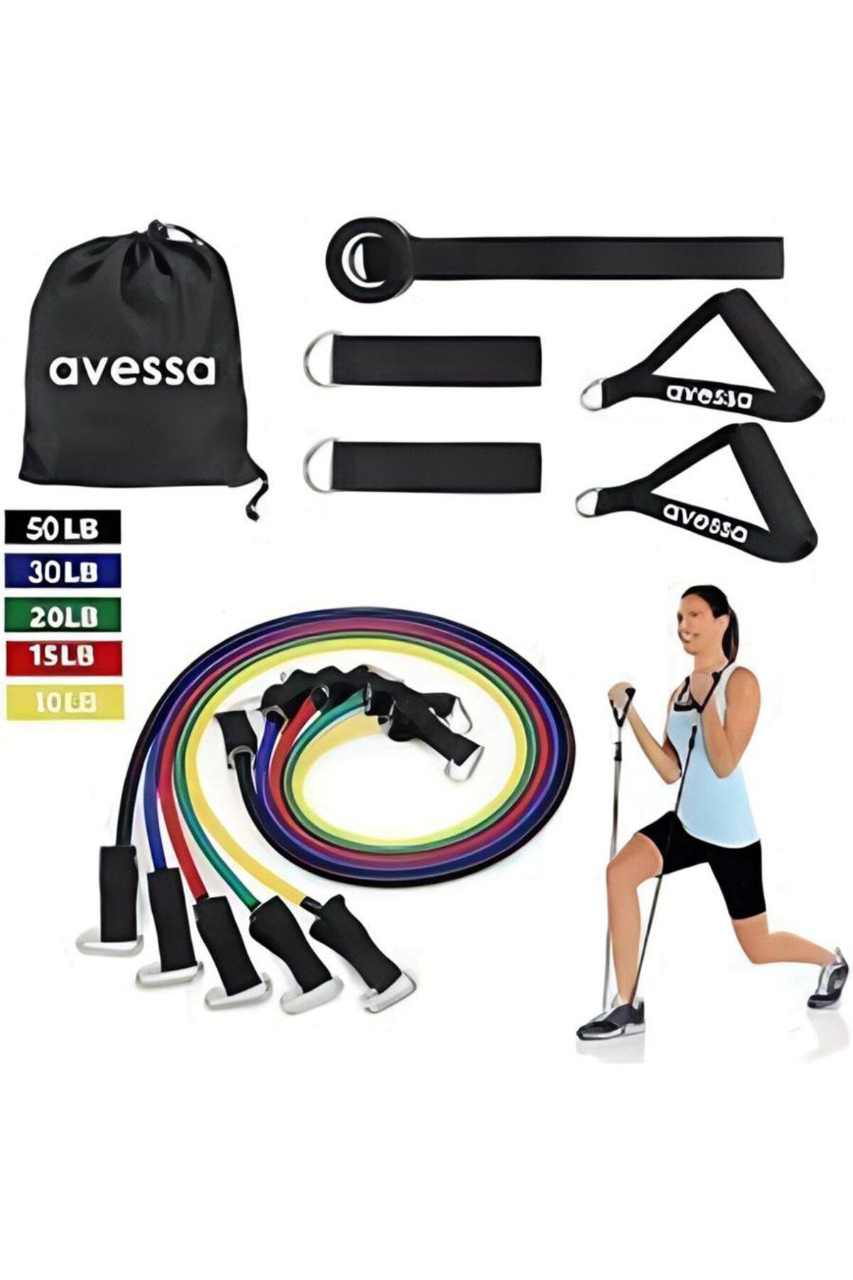 alsepeteavm AVESSA ECS-500 5'Lİ EGZERSİZ ÇALIŞMA LASTİĞİ SETİ (HKAS2010) (12)