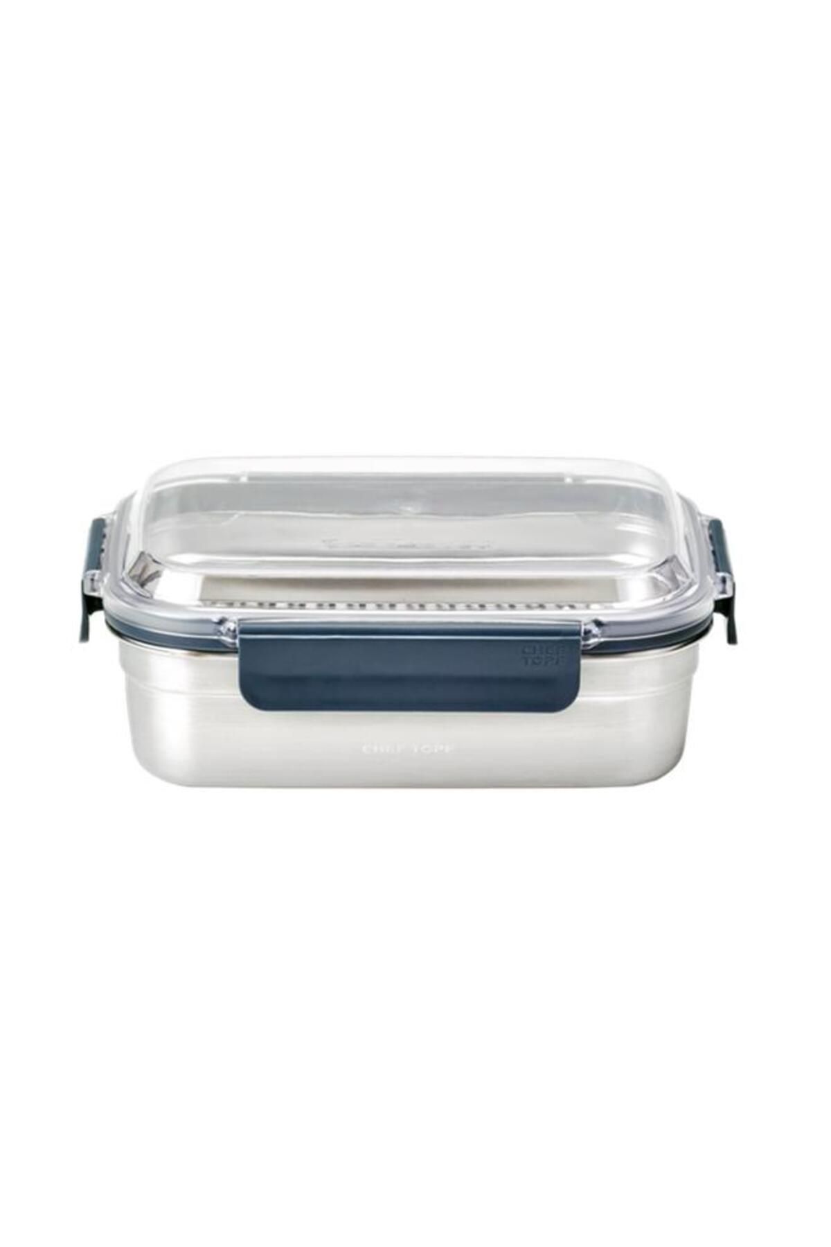 Generic-Glasslock Rectangular Durable Food Keeper Clear and Blue 1500ml CHEFTOP 1500 1