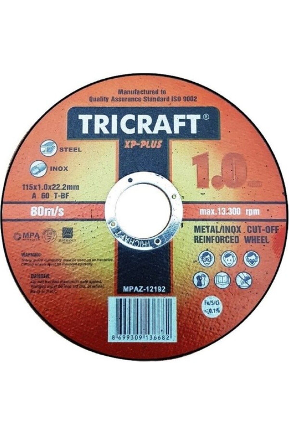 Toptan Bulurum Meşem Trıcraft X Plus 115X1X22.23 mm Inox Kesici Taş MEŞEM-3301