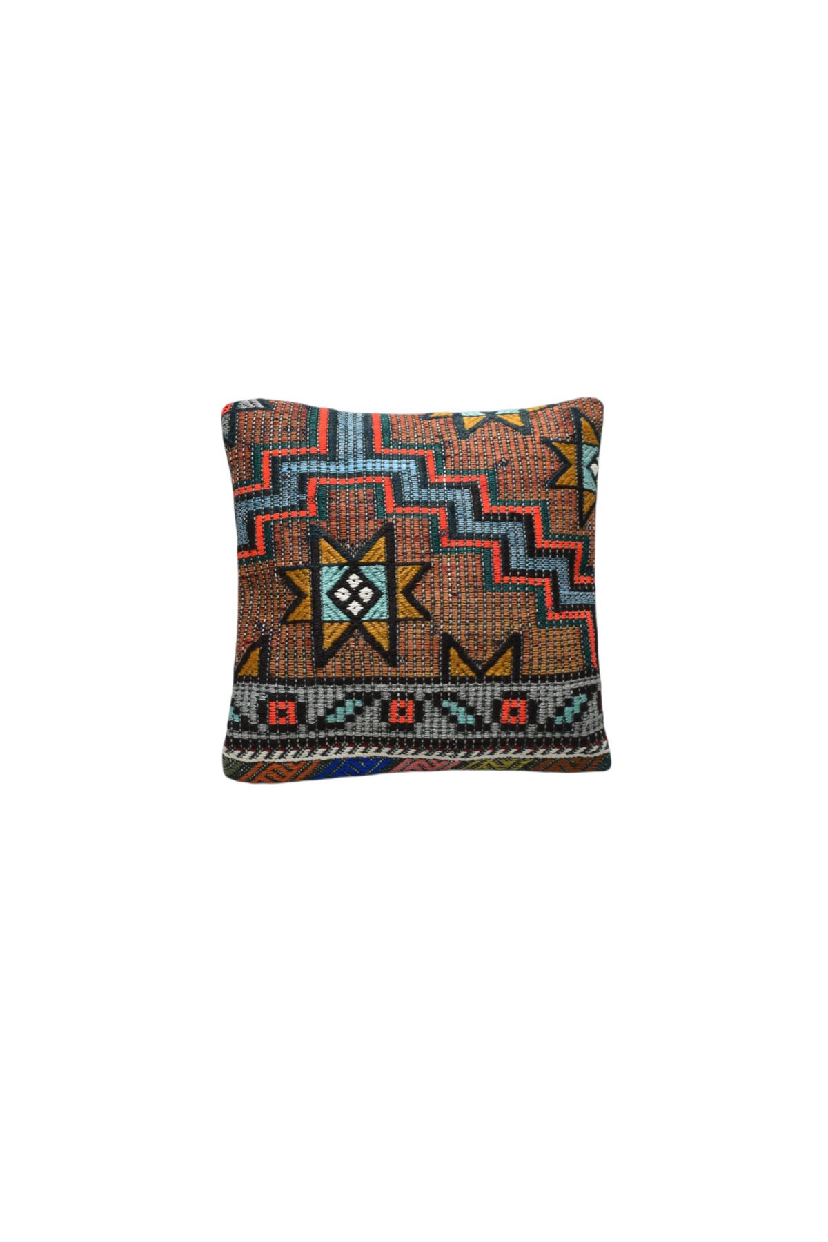 Zehra Abla Halı Yeni El Dokuma Dekoratif Kilim Kırlent Yastık Kılıfı 5920