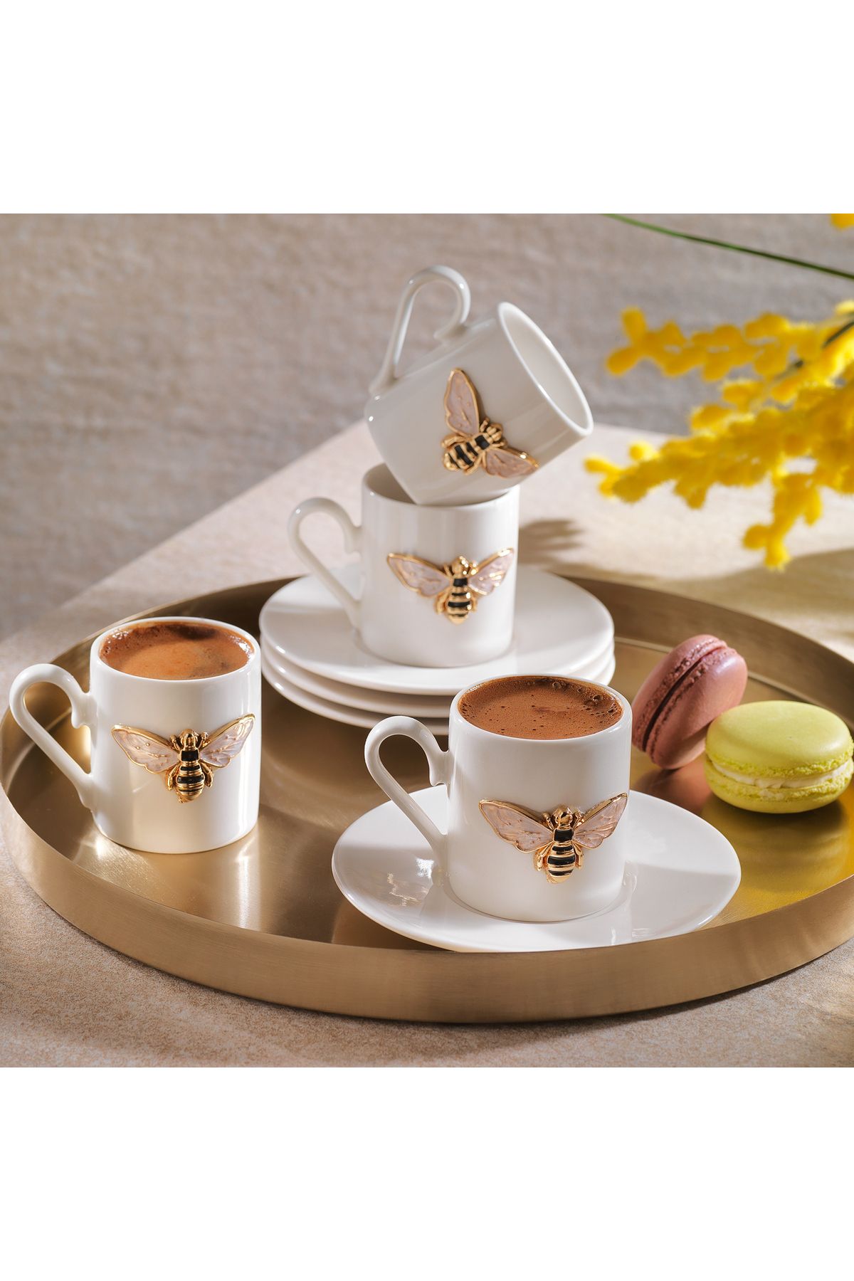 Schafer Zyra 4 Kişilik Kahve Fincan Takımı 8 Parça-arılı