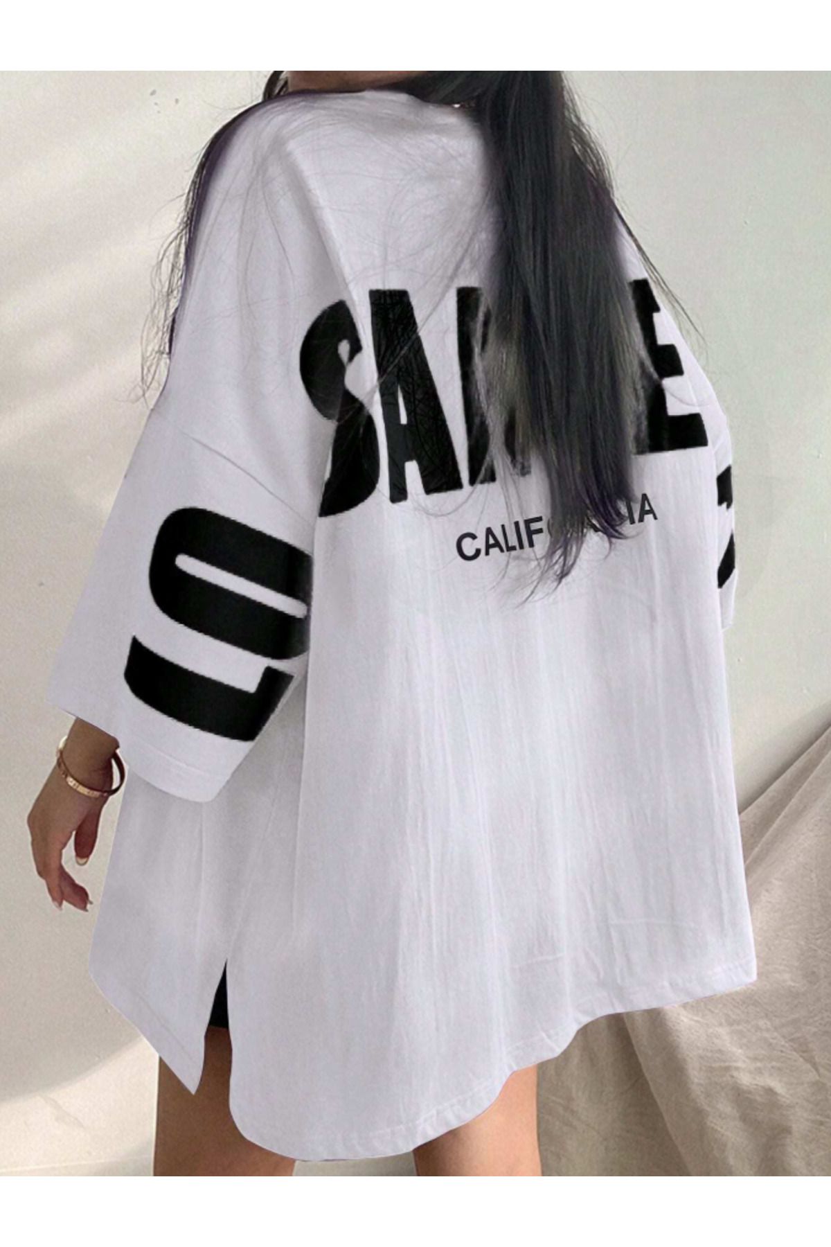 COHERENT Unisex Erkek/Kadın LOC Özel Baskılı Oversize Pamuklu T-Shirt