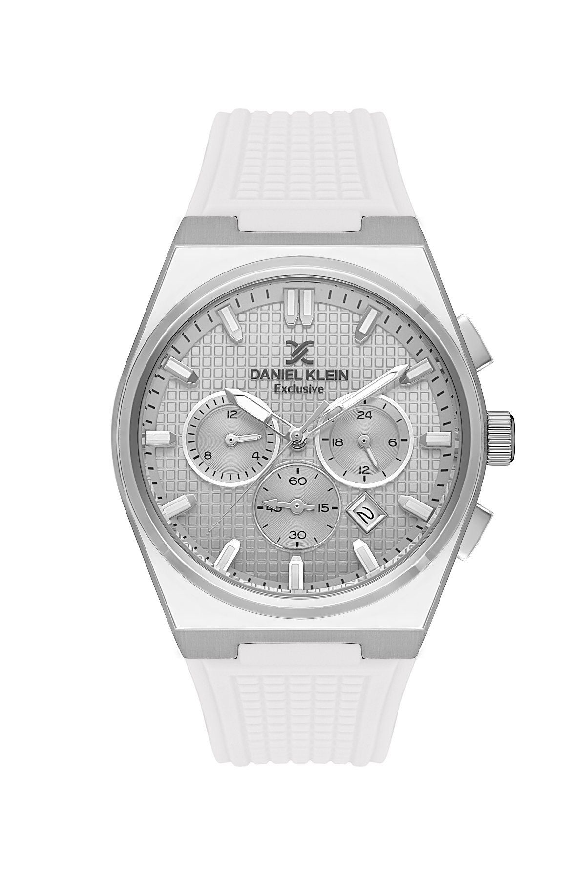 Daniel Klein Kasası Gümüş Kordonu Beyaz Renk 44 Mm Göstergeleri Aktif Erkek Kol Saati