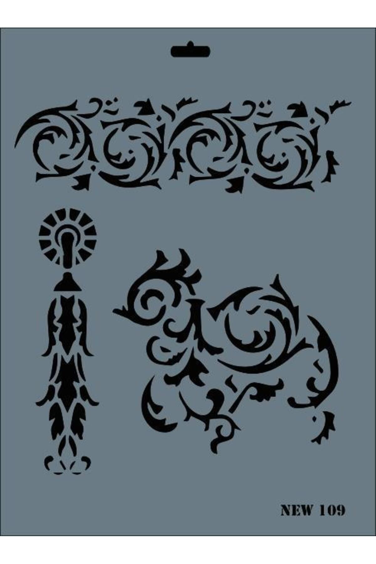AYLİNA Rich New Seri N-109 Stencil 35x25 cm