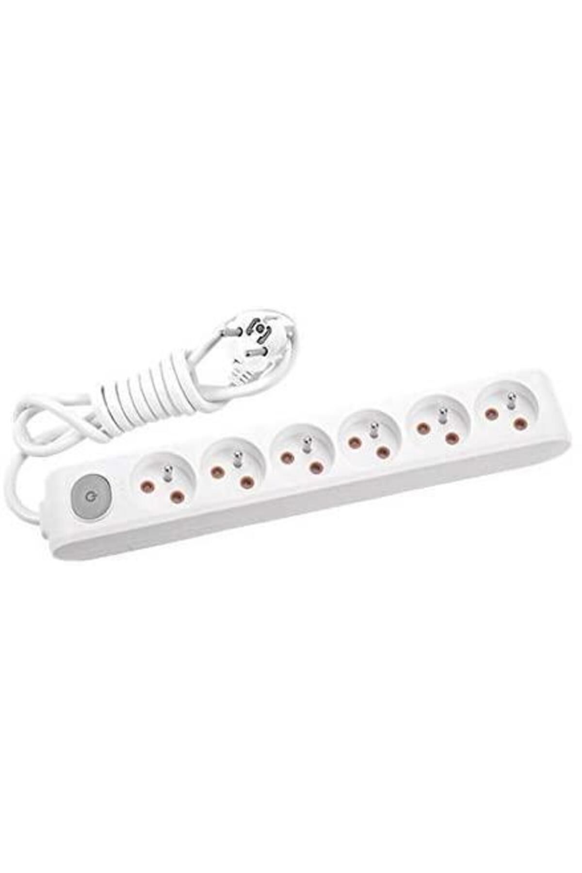 AYLİNA Multi-let Kablolu Grup Priz 6 lü 2 Metre