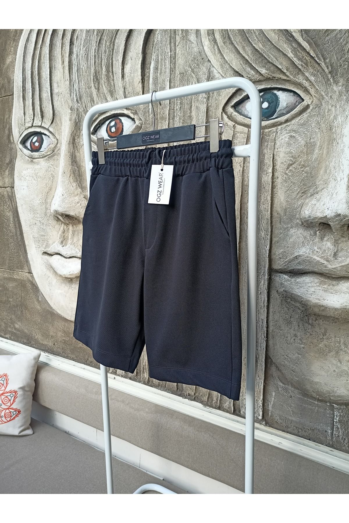 Scornic Ogz Wear Premium Diagonal Kumaş Cepli Beli Lastikli Erkek Şort