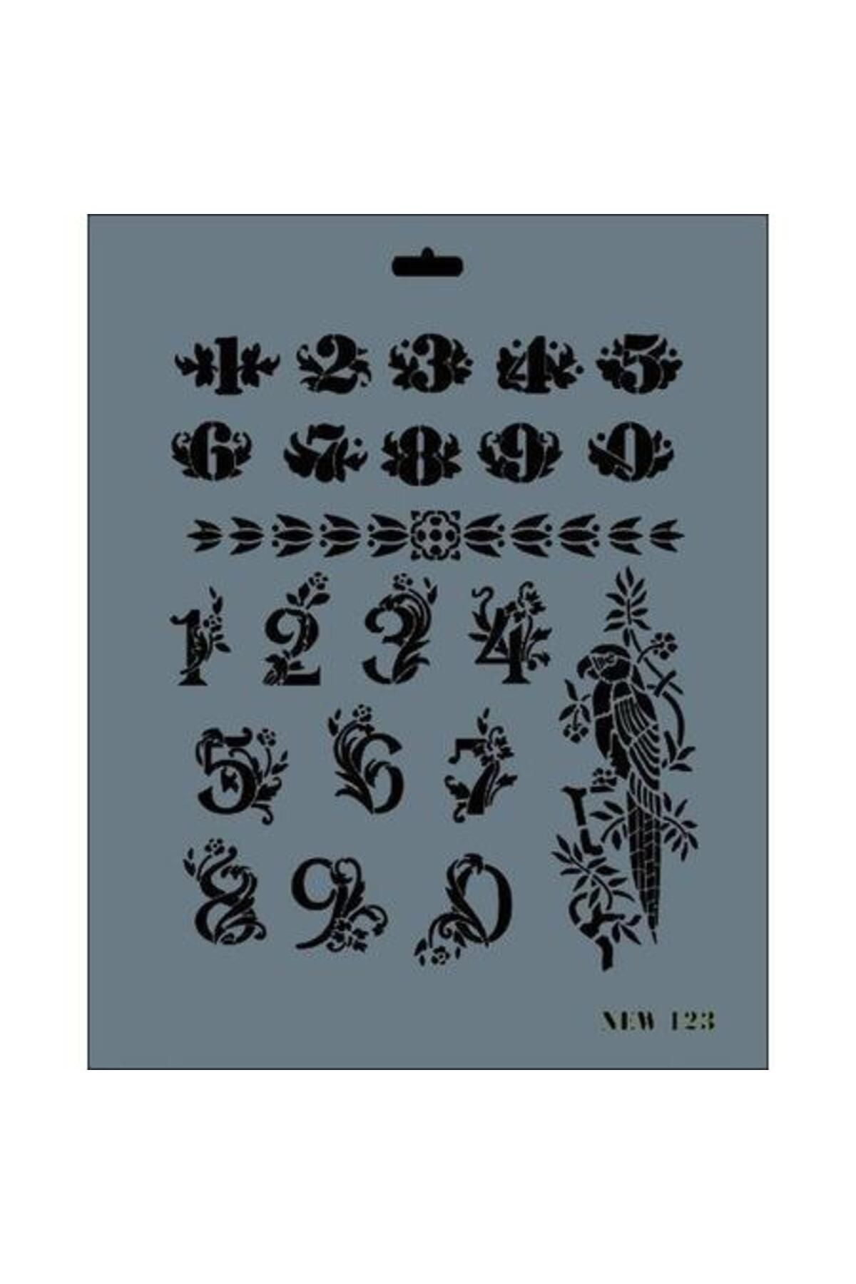 pazarella Rich New Seri N-123 Stencil 35x25 cm