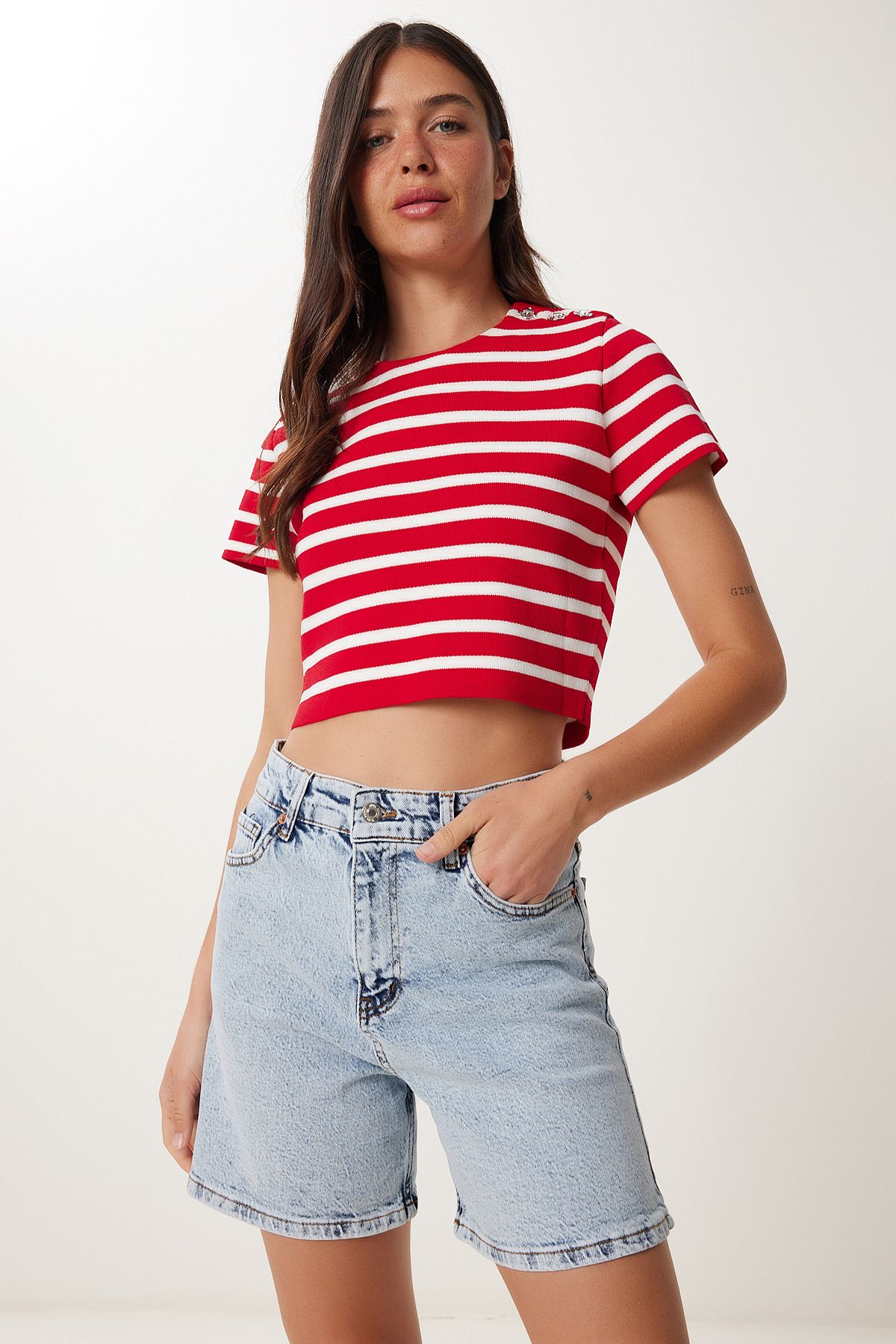 Lovelyİstanbul Bermuda Denim Şort AÇIK MAVİ LUT0017