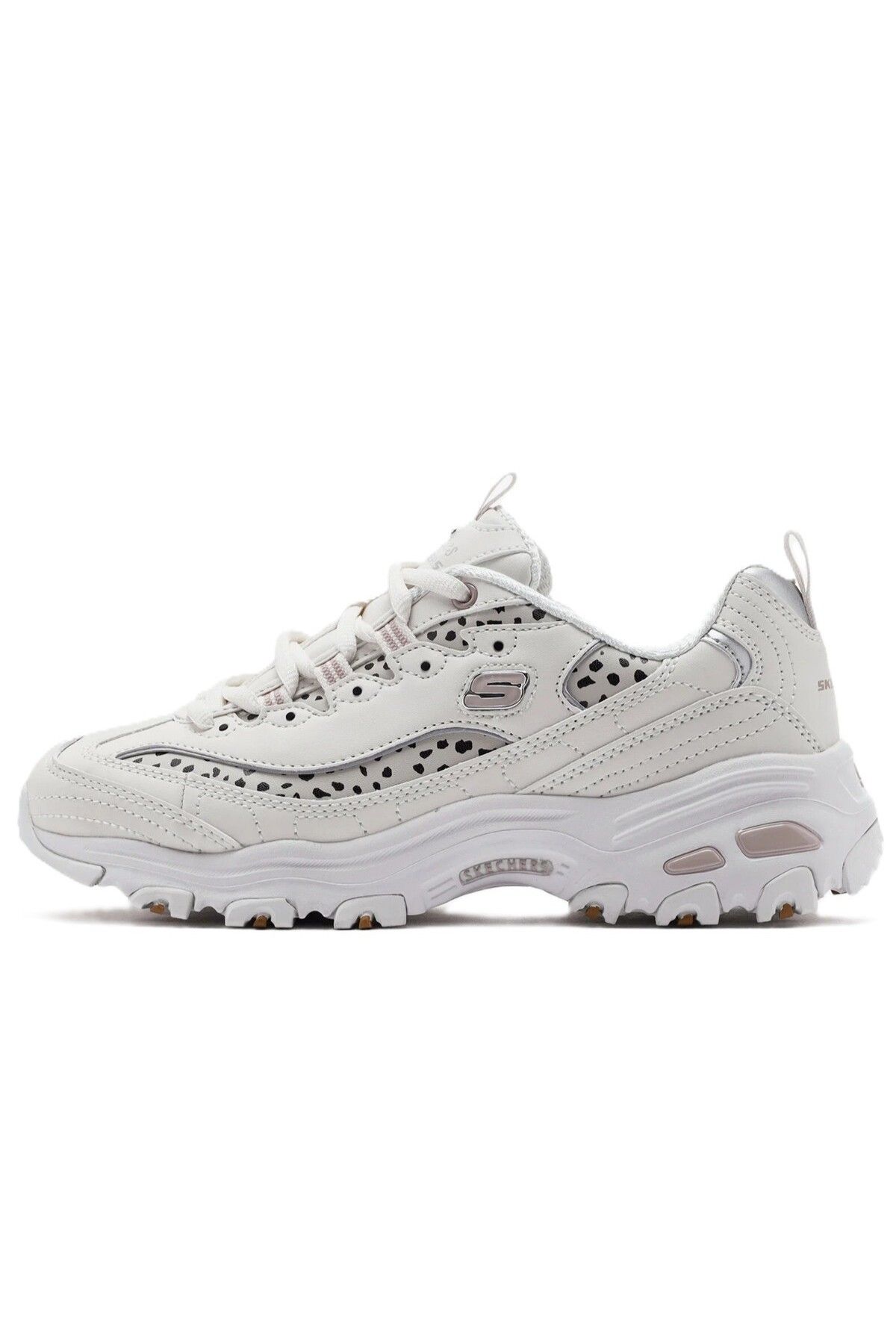SKECHERS D'Lites Wildcats Memory Foam Womens Sneaker Hafızalı Taban Kadın Günlük Spor Ayakkabı Krem