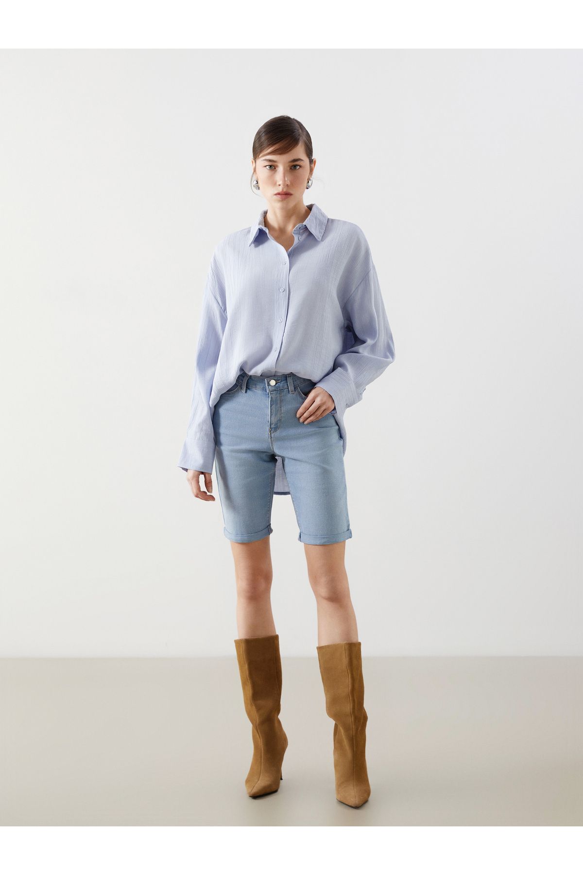 LC Waikiki Dar Fit Kadın Jean Şort