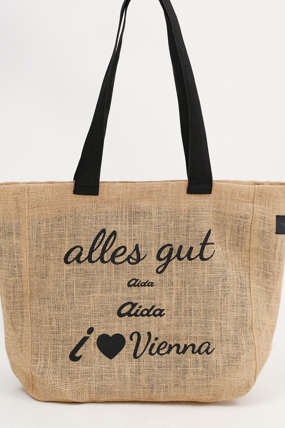Addax-Written Tote Straw Bag Ç5003 5