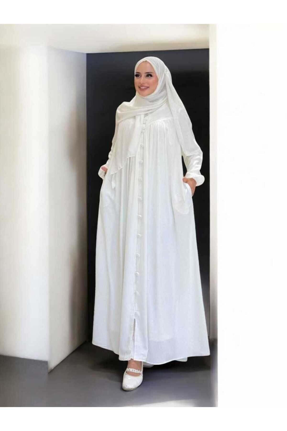 Bym Fashion Robalı Britli Ferace 6022 Ekru