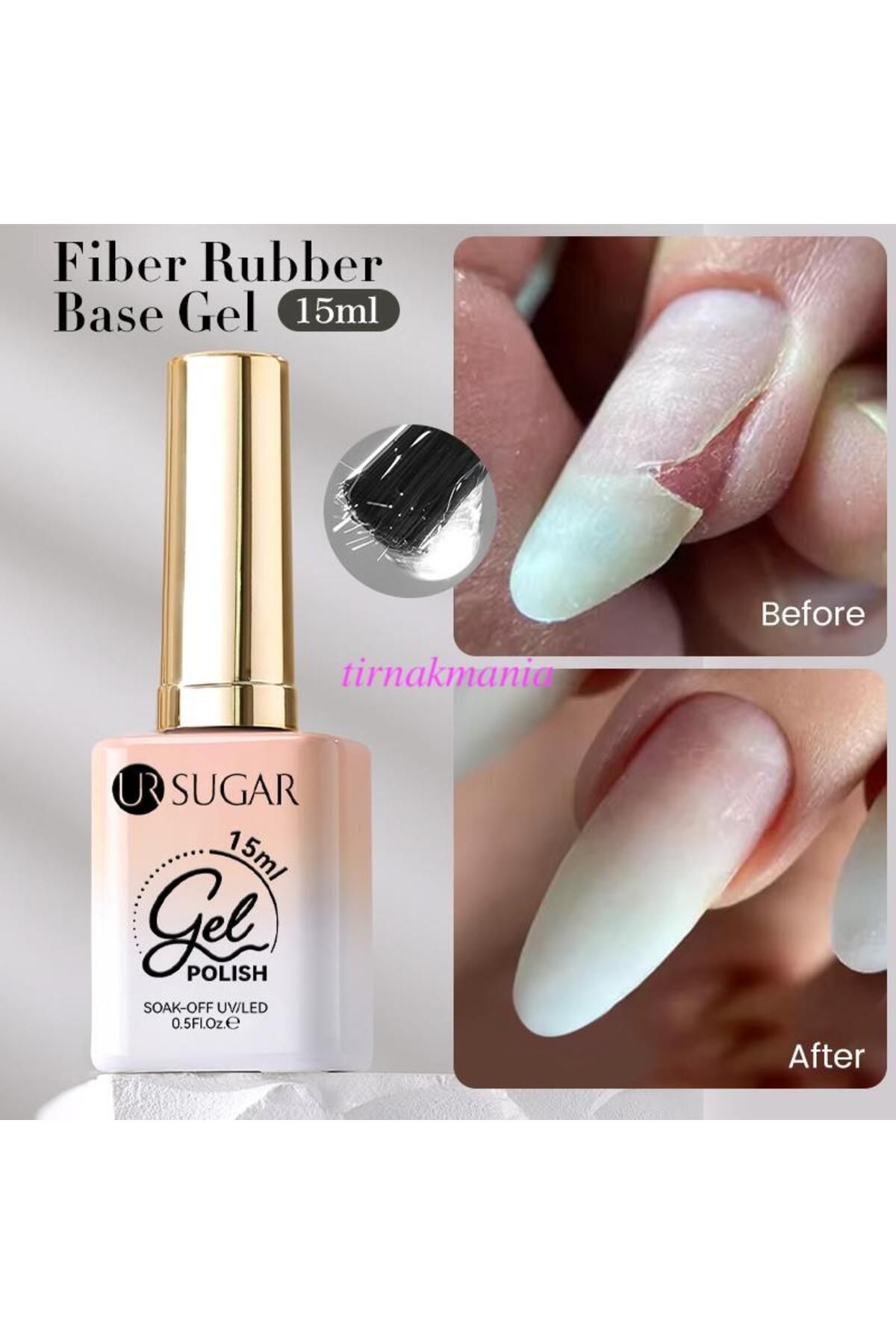 URSUGAR 15ml Fiber Rubber Base Gel 59617