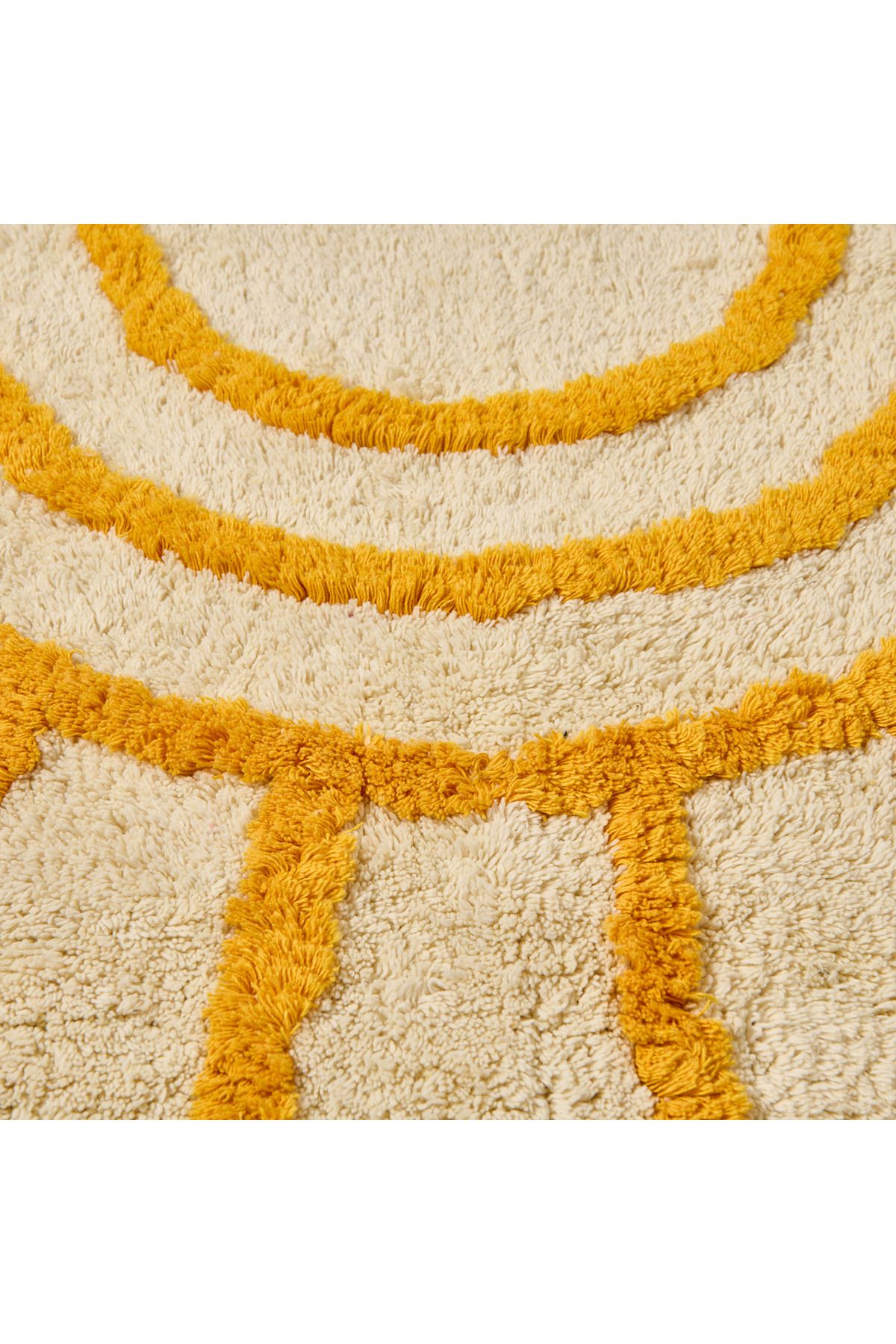 Evidea Soft Sun Tufting Banyo Paspası - Ekru - 60x90 cm