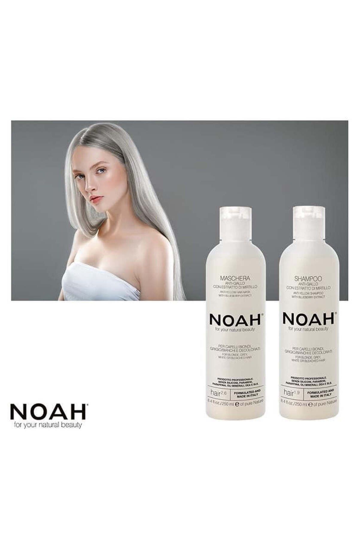 Noah-șampon anti-gălbui cu extract de afine, 1.9, Noah, 250 ml 3