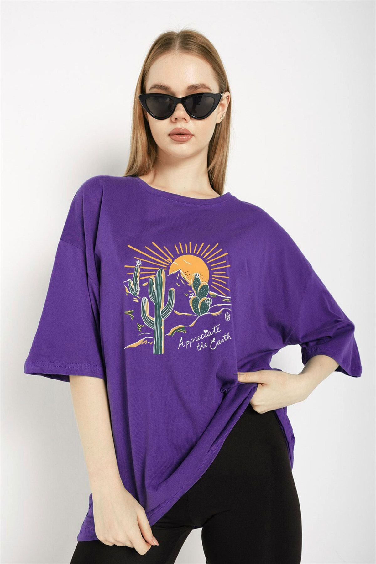 Boi Çöl Tema Baskı Unisex Tshirt