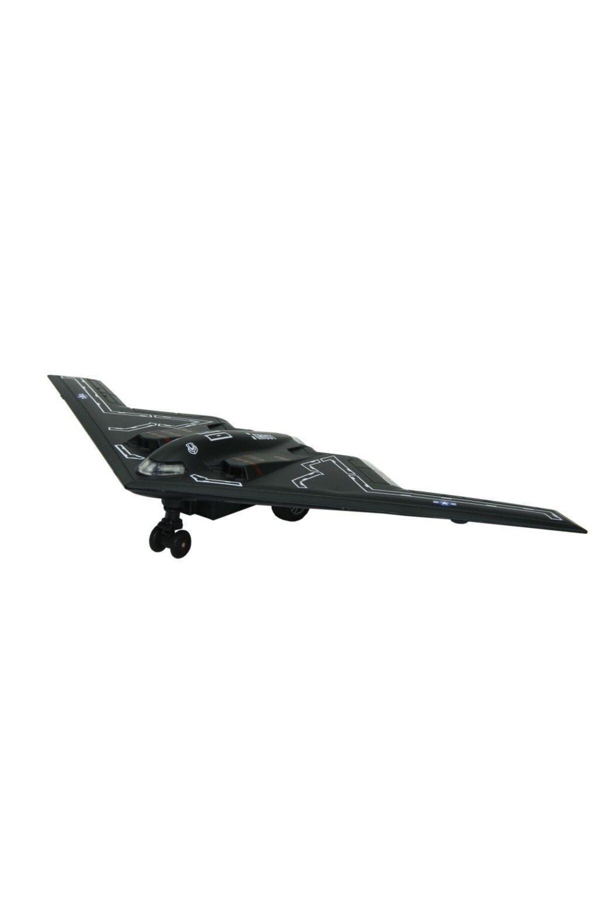 Zayla HW777-20 - Çek Bırak Metal Uçak Sesli Işıklı - Siyah