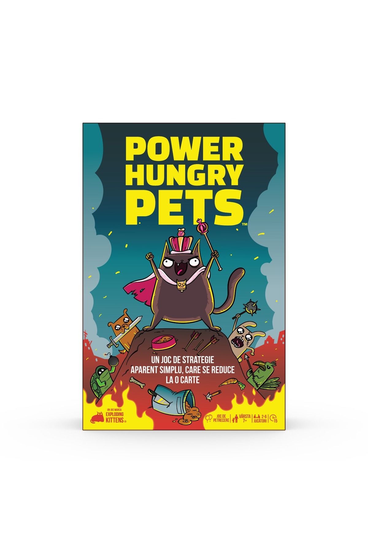 Exploding Kittens-Board game Power Hungry Pets, Romanian language 3