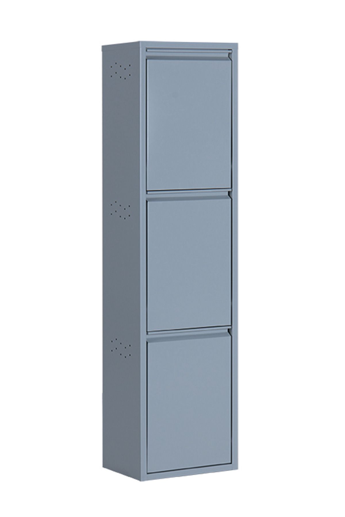 KUMSSHOP 3'lü Çok Amaçlı Metal Erzak Dolabı - Gri