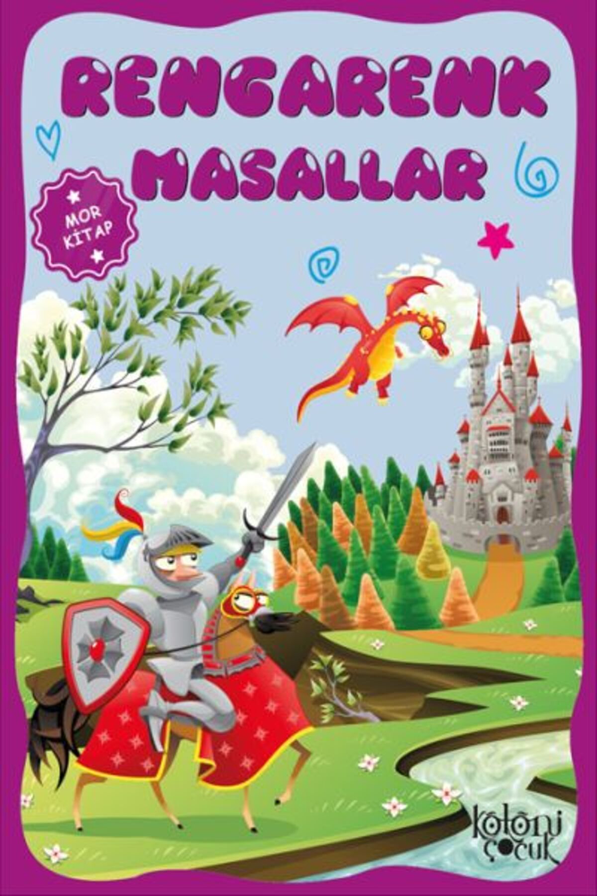 Destek Yayınları Çocuklar için Hayal ve Odak Geliştirici Rengarenk Masallar Mor Kitap