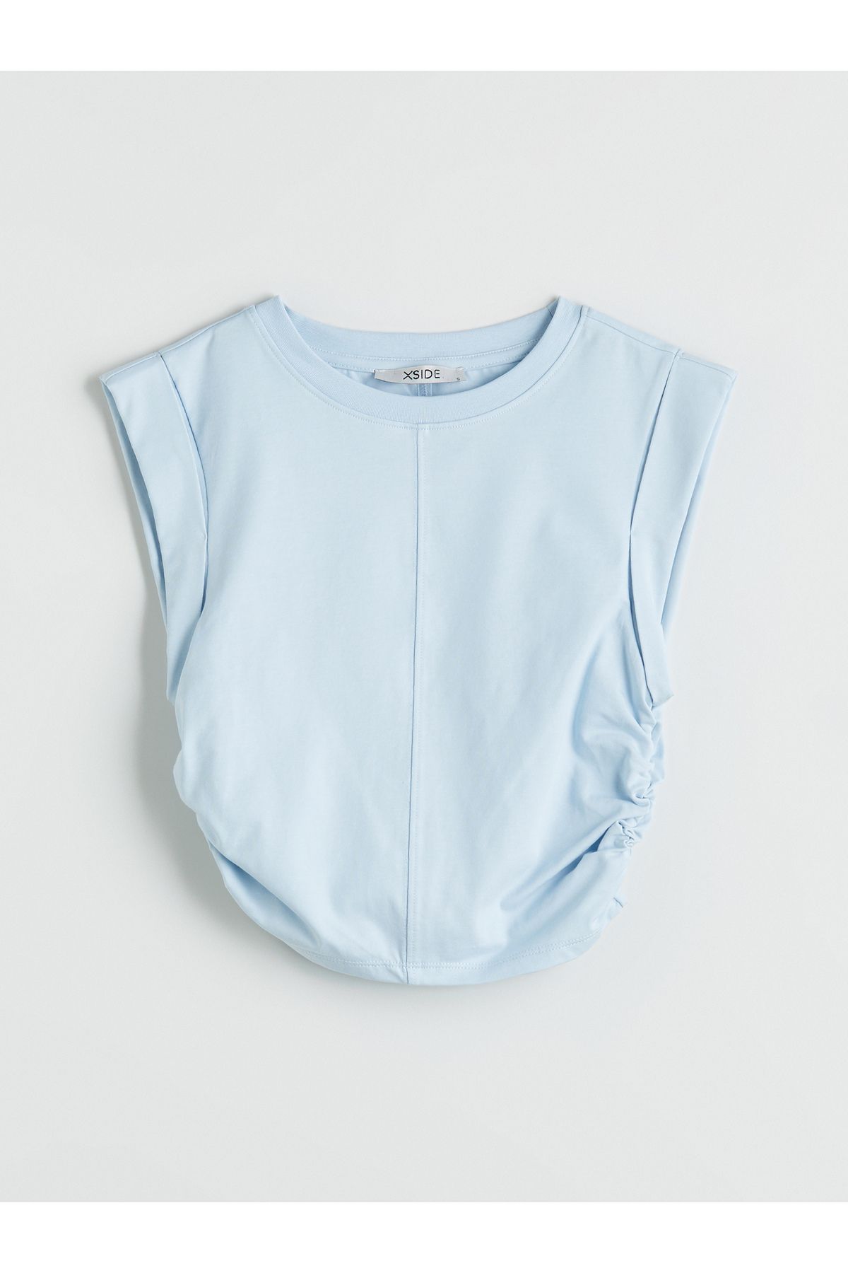 LC Waikiki Bisiklet Yaka Büzgülü Crop
