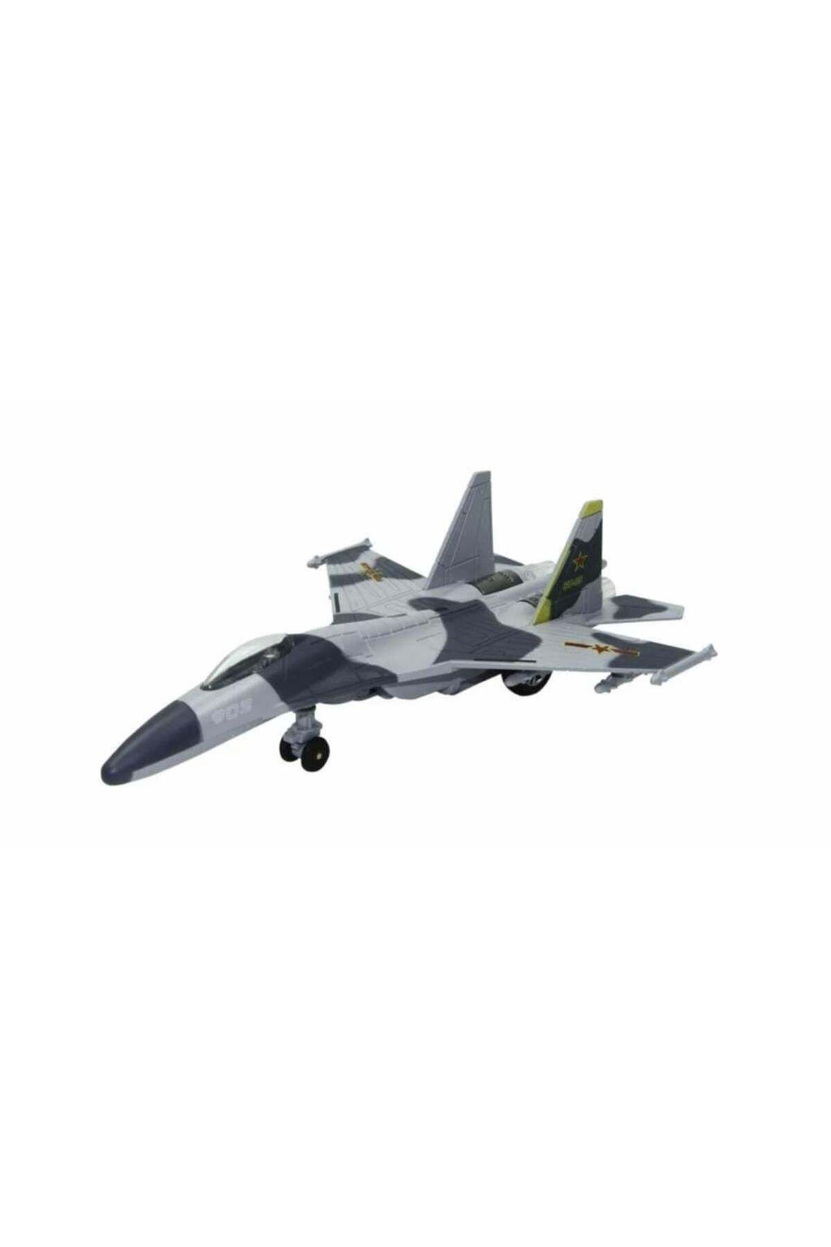 Zayla HW777-17 - Çek Bırak Metal Uçak Sesli Işıklı - Gri