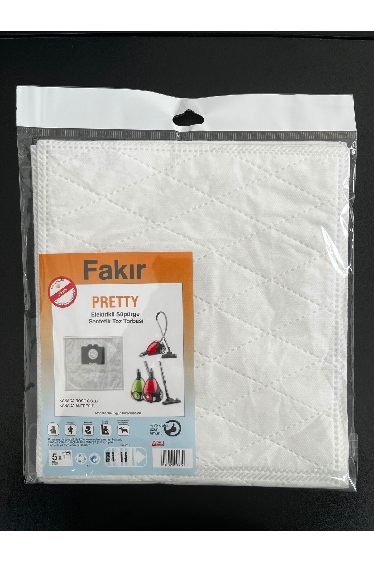 MAPABEK 15 Adet Fakır Pretty Elektrikli Süpürge Sentetik Toz Torbası