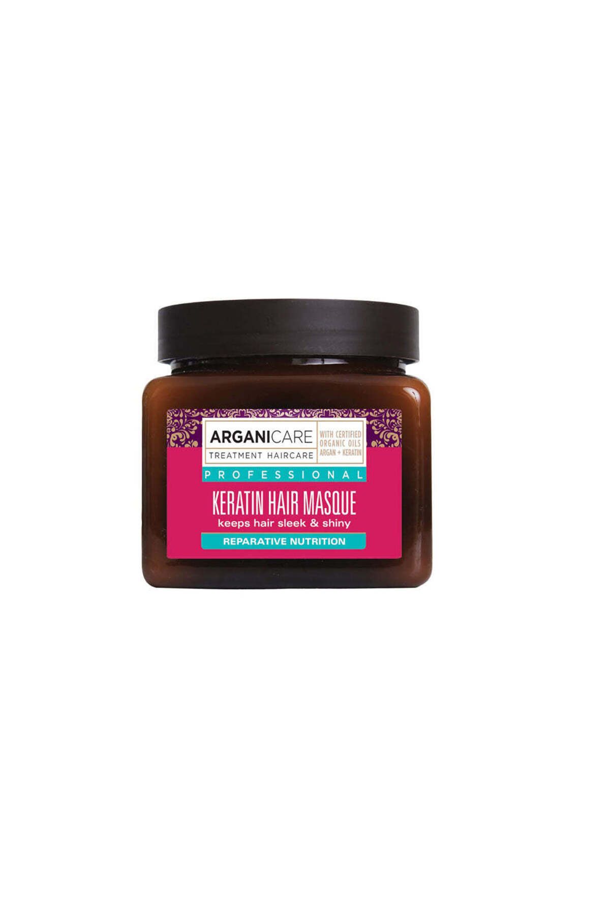 Arganicare Mască Reparatoare Și Hrănitoare Cu Keratină Pentru Păr Uscat Și Deteriorat, Arganicare, 500 Ml - One Size