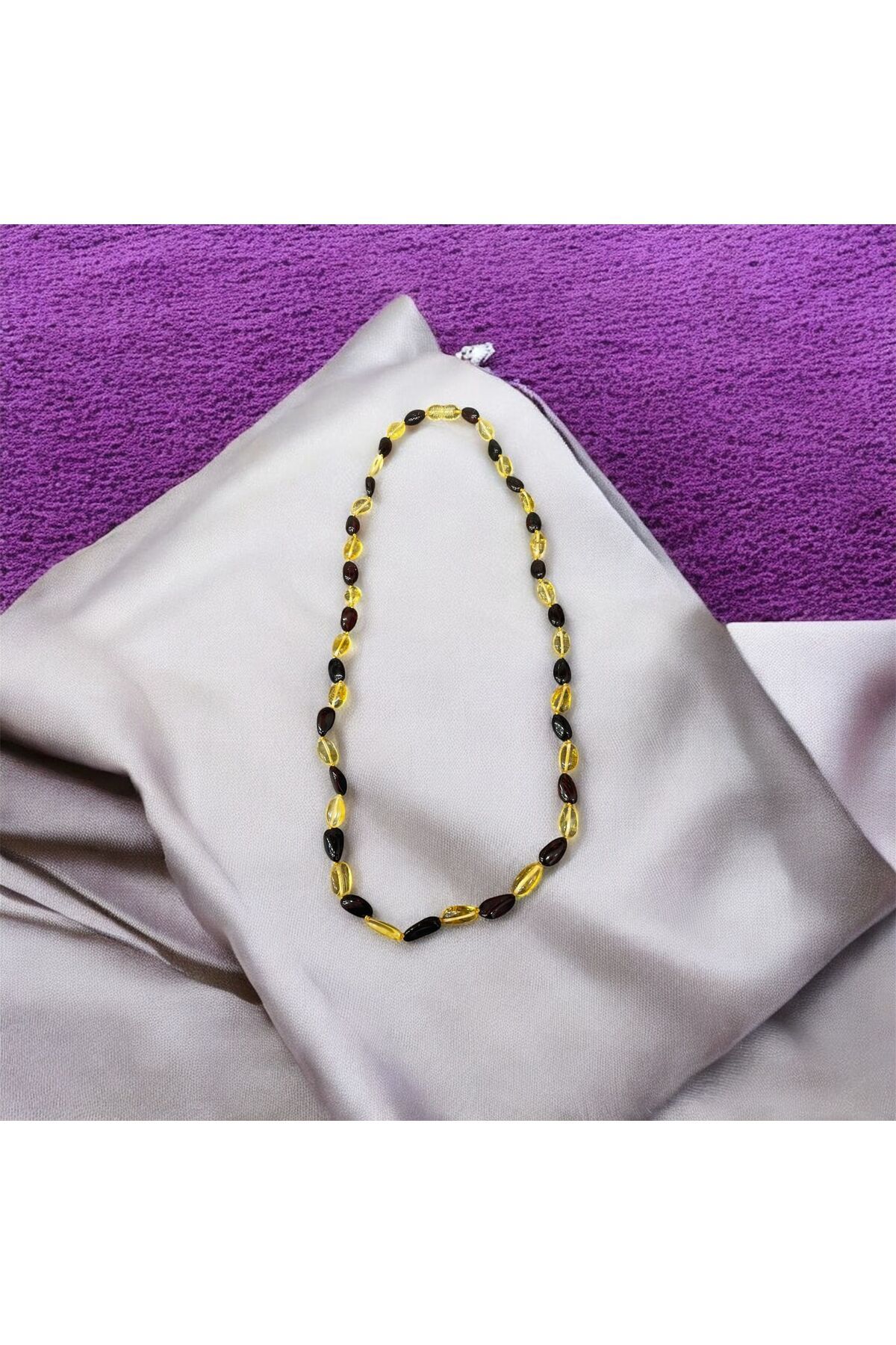 AURA STONE Orijinal Kehribar Yetişkin Kolye (60Cm)