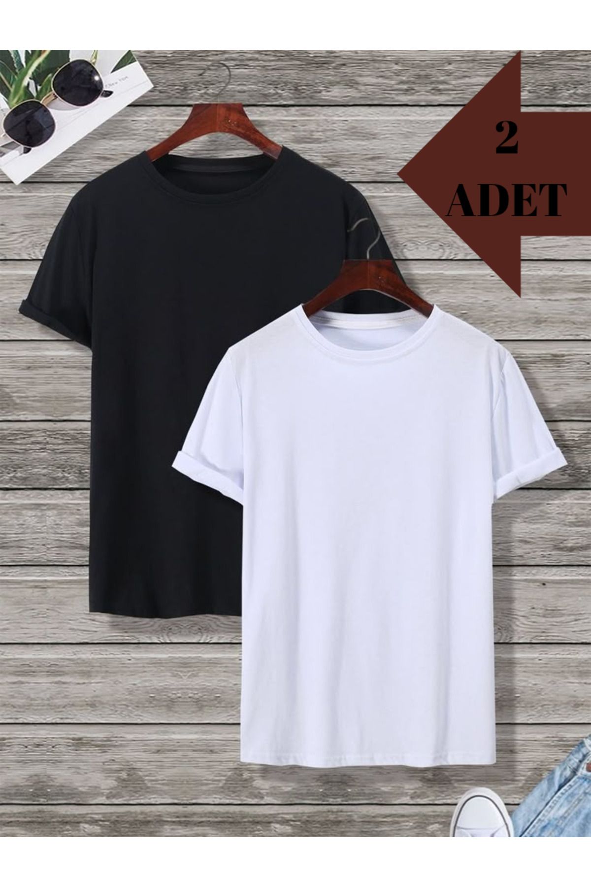 FUNSTYLE Kadın Kısa Kol Yazlık 2'li T-Shirt