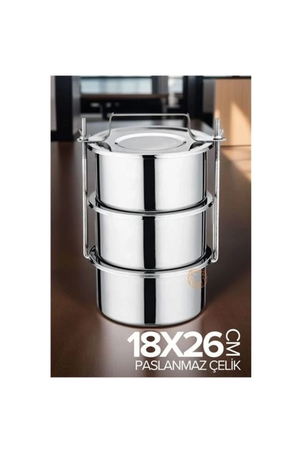Generic XL 18X26 CM Sefer Tası Paslanmaz Çelik Yemek Kabı