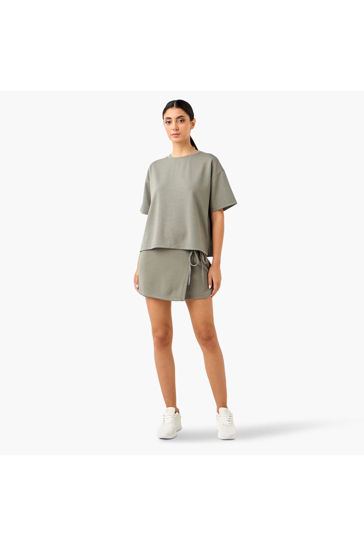 Adot-Knot Detail Skort with Elasticated Waistband 2