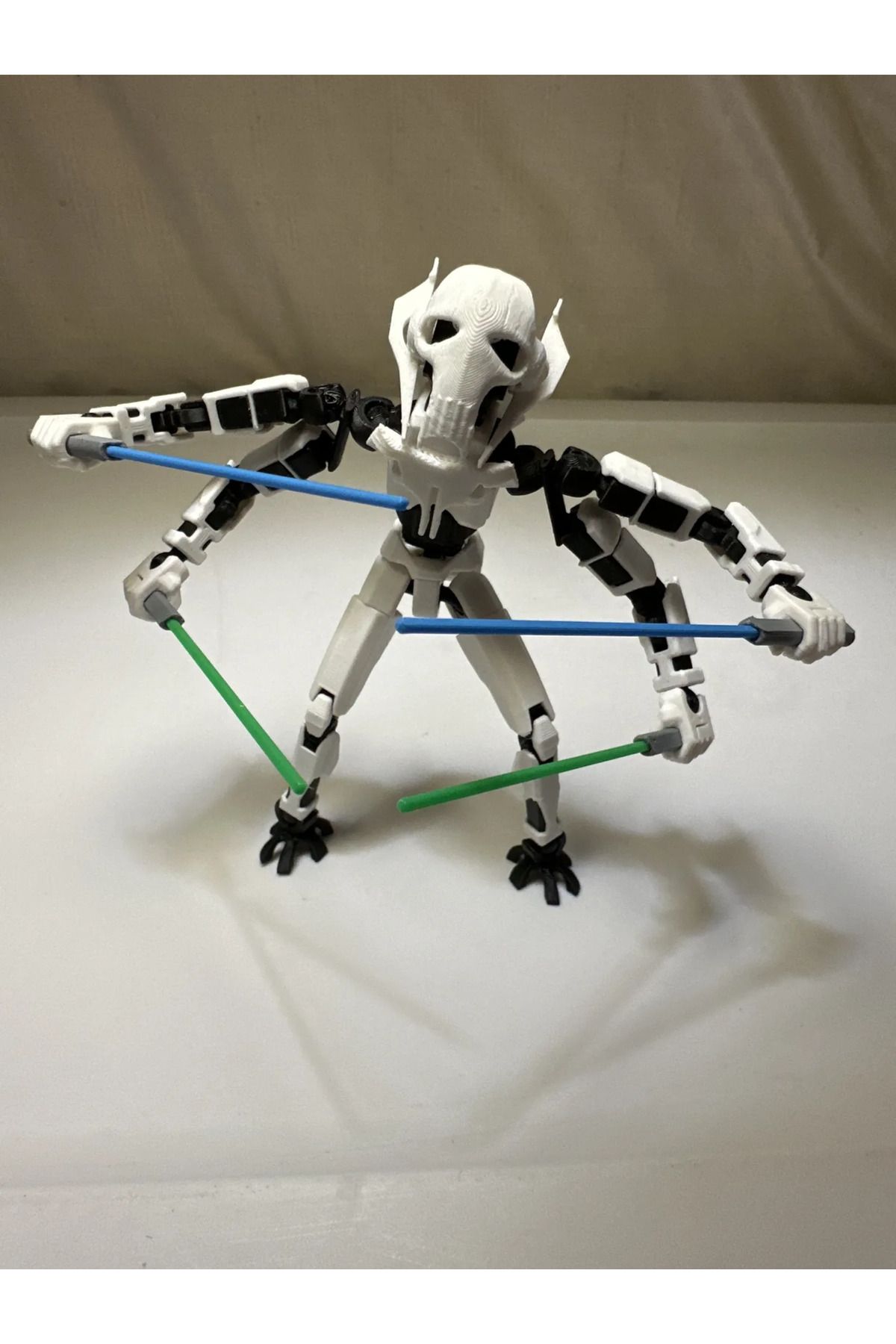 3D Printer Man Star Wars General Grievous Tüm Eklemleri Hareketli Figür Oyuncak 4 KILIÇ HEDİYELİ