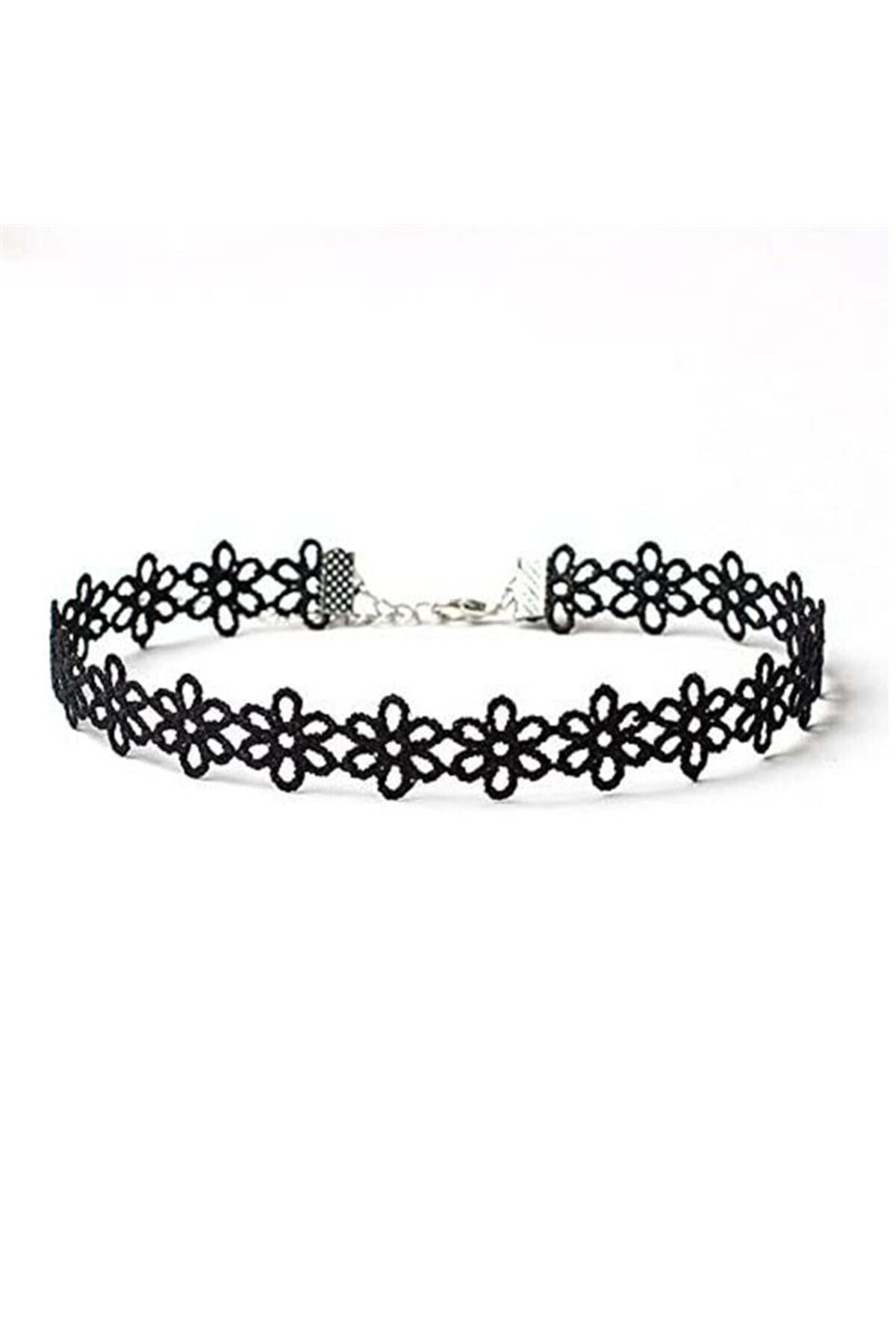 BLACK-Set of 6 elegant choker necklaces, multiple styles, black 5