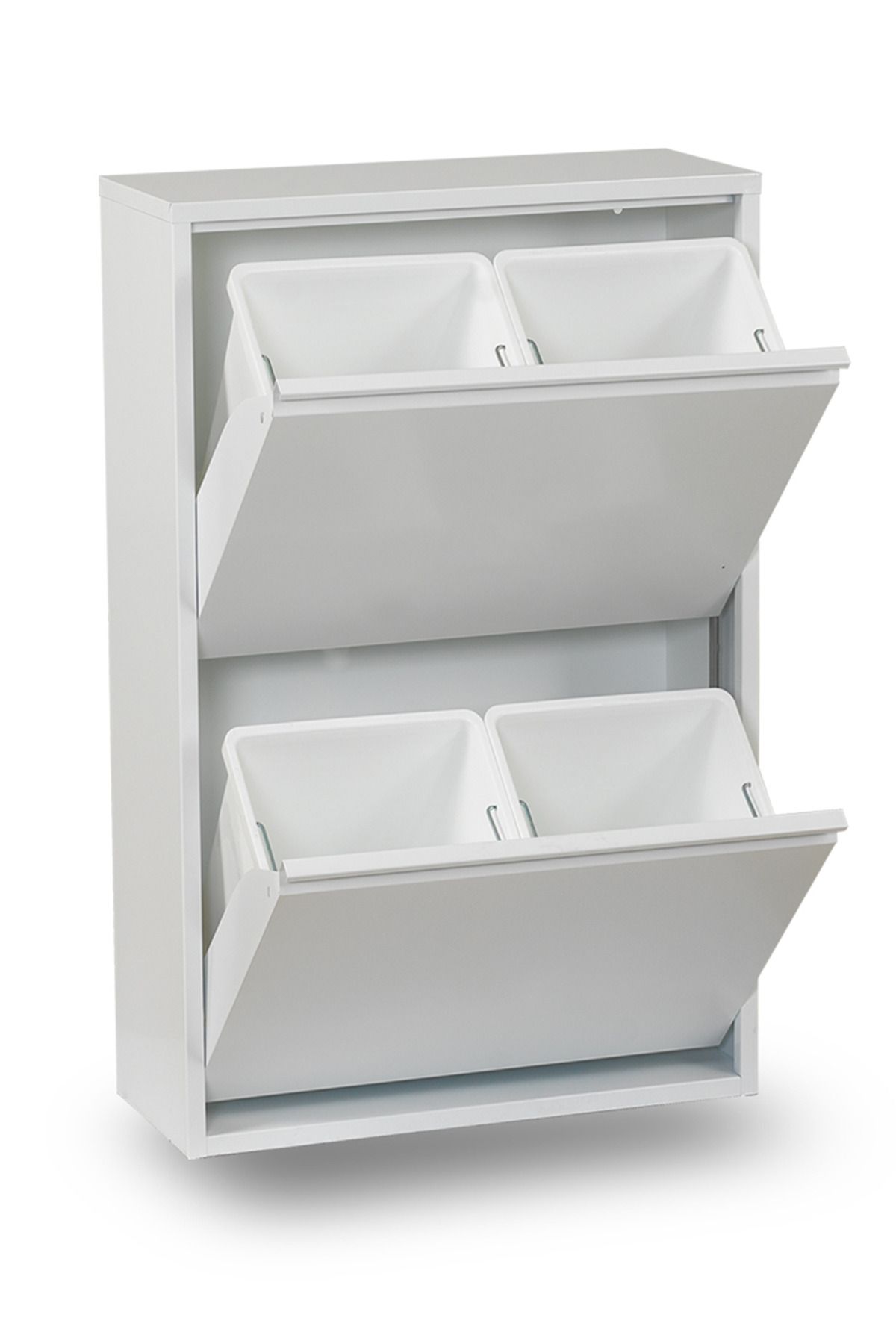 KUMSSHOP 4'lü Çok Amaçlı Metal Erzak Dolabı - Beyaz