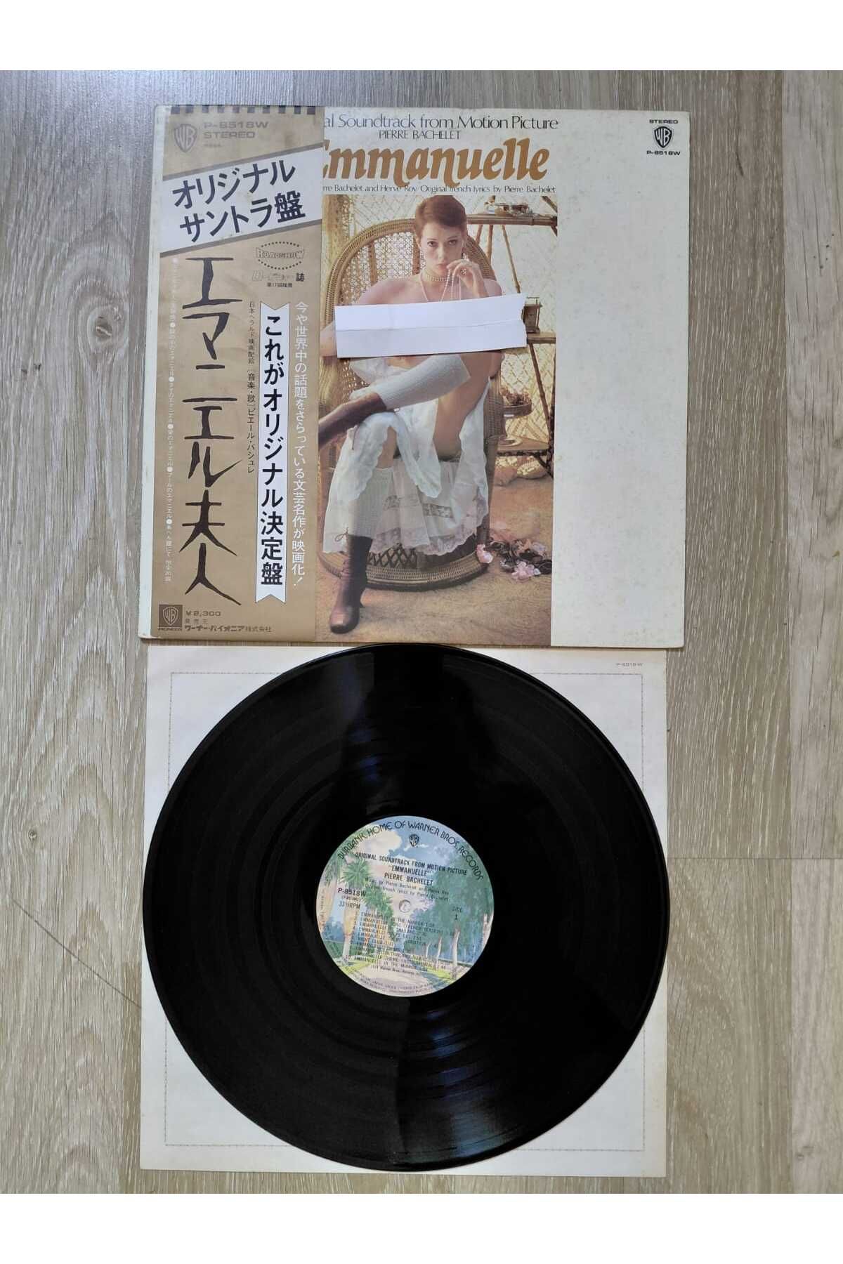Plakperest Pierre Bachelet – Emmanuelle (Soundtrack) - 1974 Japonya Basım LP Plak - Obi’li-2.el