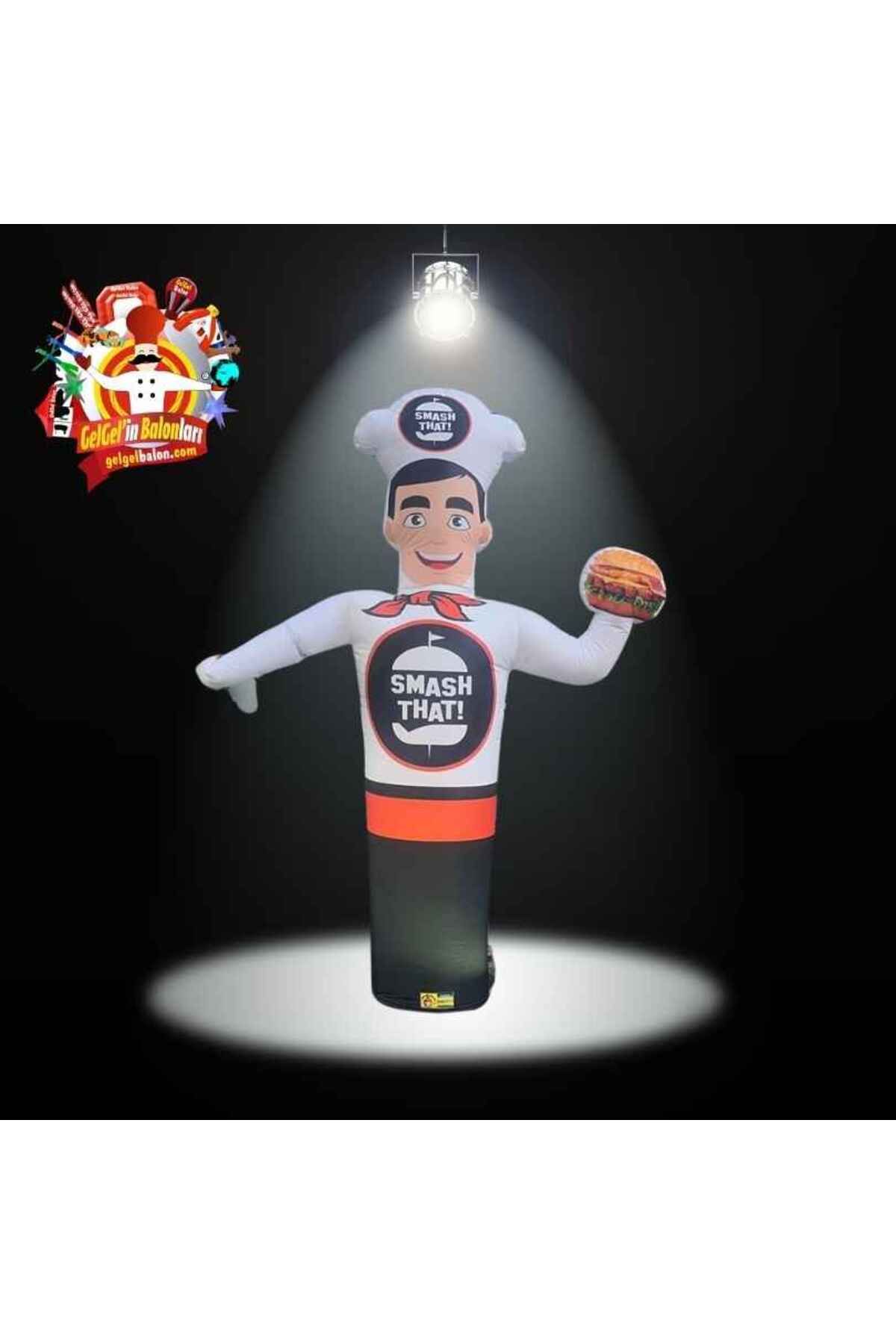 Gel Gel Balon KİŞİYE ÖZEL TASARIM VE BASKILAR İLE 3 METRE BOYUNDA ÇELİK KAZAN ALT TABLA LED IŞIKLI REKLAM BALONU