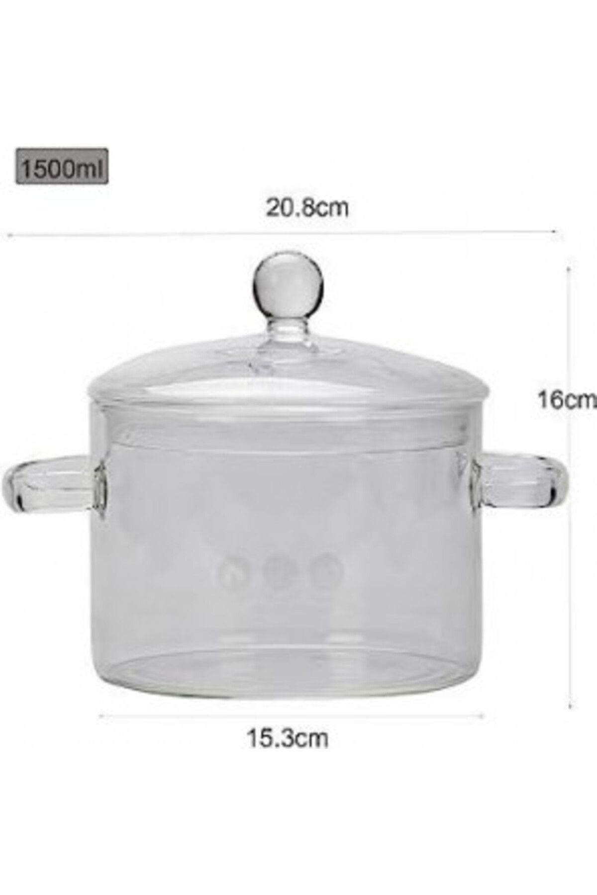 OEM-Glass Pot for Stove Cooking, 1500 ml 7