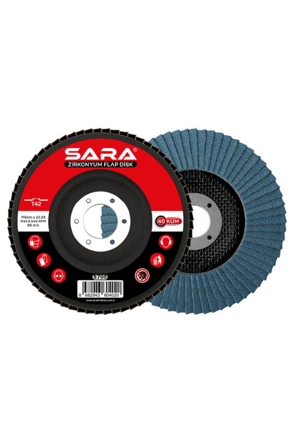 SARA ZİRKONYUM FLAP DİSK 115mm 40 KUM