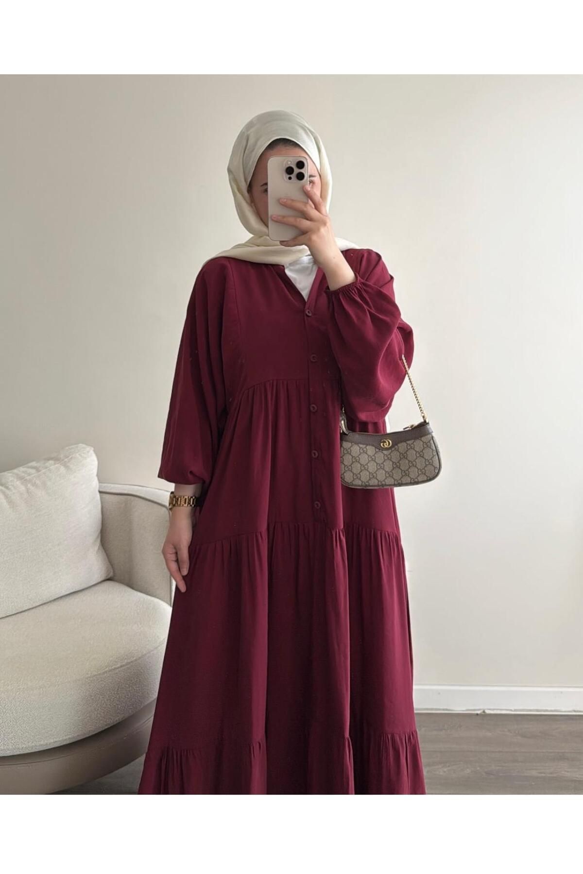 Zahra Moda bordo elbise