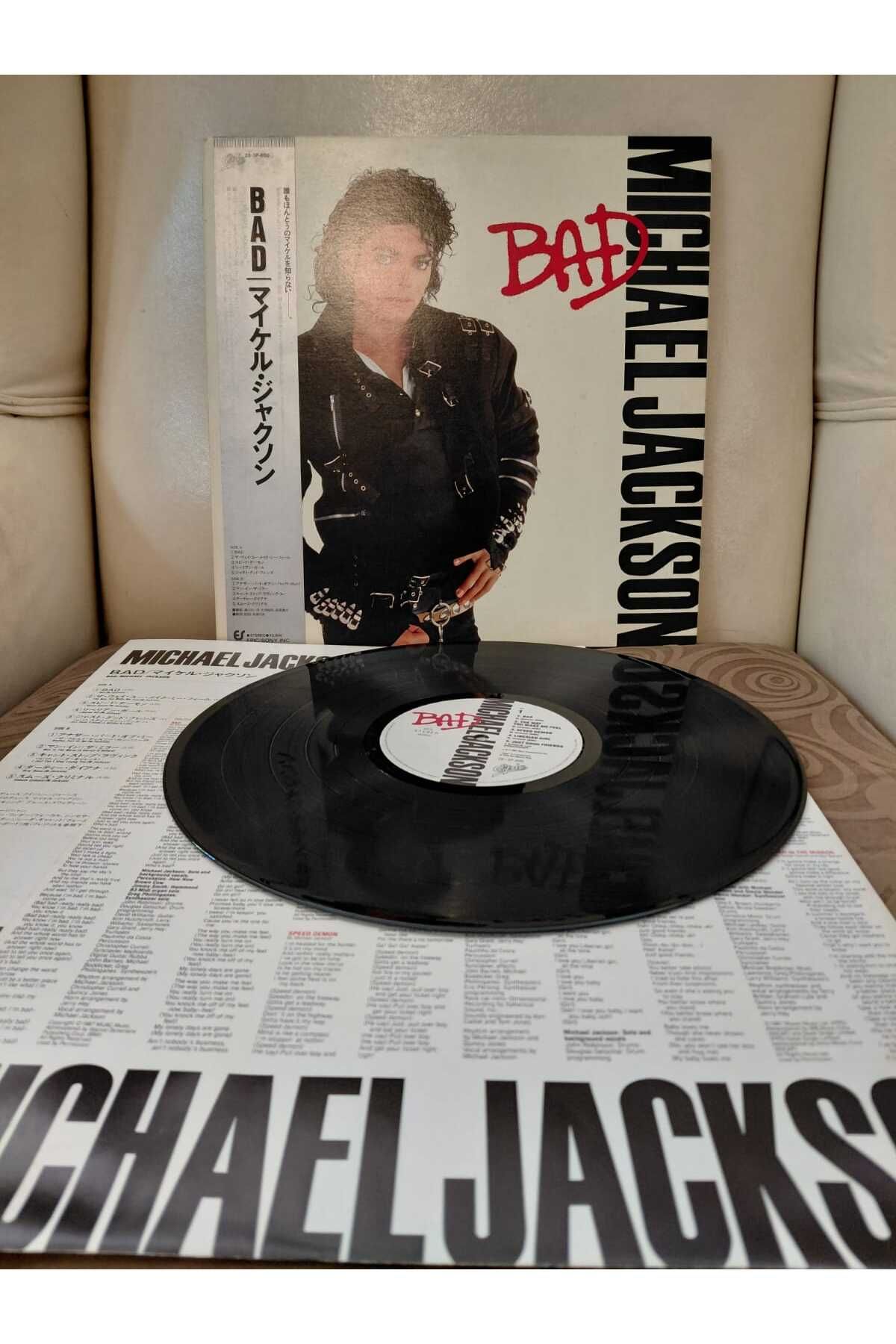 Plakperest Michael Jackson – Bad - 1987 Japonya Basım LP Plak - Obi’li-2.el